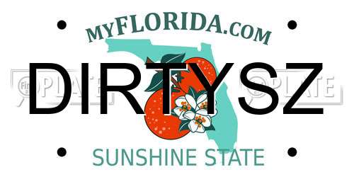 DIRTYSZ Florida License Plate