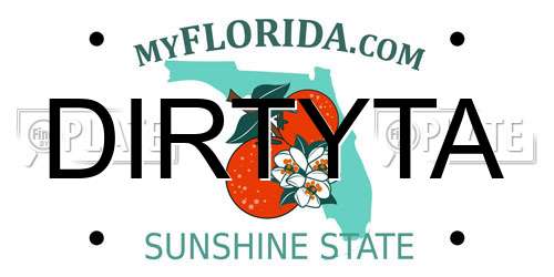 DIRTYTA Florida License Plate