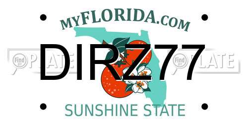 DIRZ77 Florida License Plate