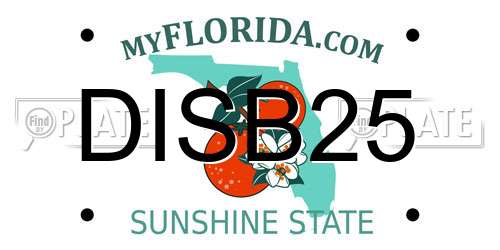 DISB25 Florida License Plate