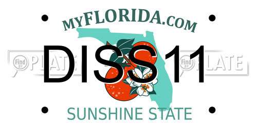 DISS11 Florida License Plate