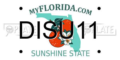 DISU11 Florida License Plate