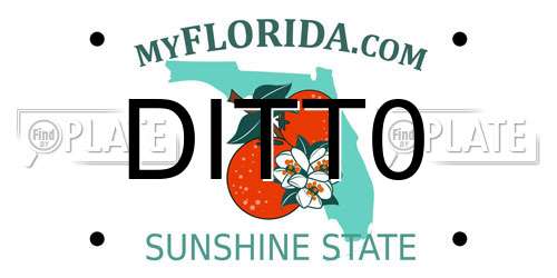 DITT0 Florida License Plate