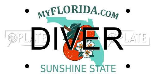 DIVER Florida License Plate