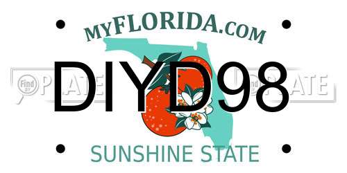 DIYD98 Florida License Plate