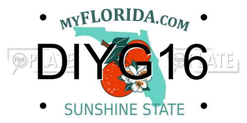 DIYG16 Florida License Plate