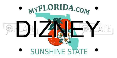 DIZNEY Florida License Plate