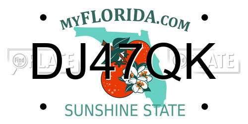 DJ47QK Florida License Plate
