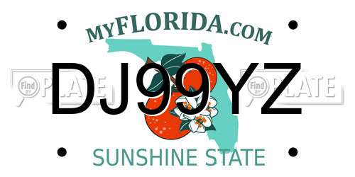 DJ99YZ Florida License Plate