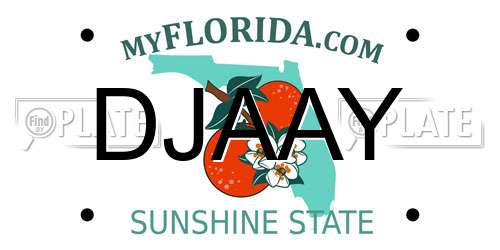 DJAAY Florida License Plate