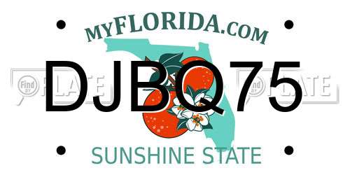 DJBQ75 Florida License Plate