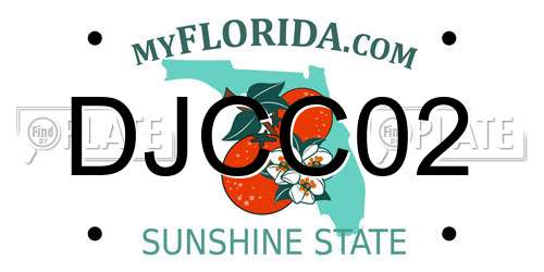 DJCC02 Florida License Plate