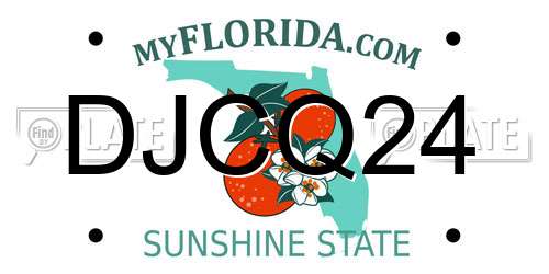 DJCQ24 Florida License Plate