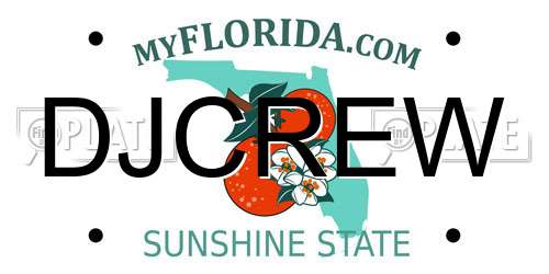 DJCREW Florida License Plate