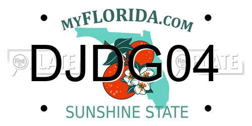 DJDG04 Florida License Plate