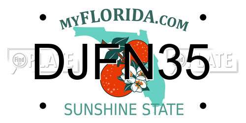 DJFN35 Florida License Plate