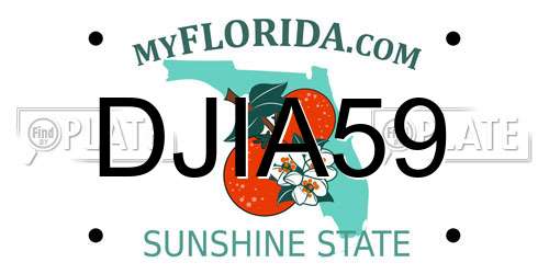 DJIA59 Florida License Plate