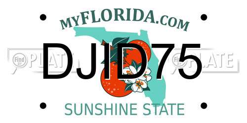 DJID75 Florida License Plate