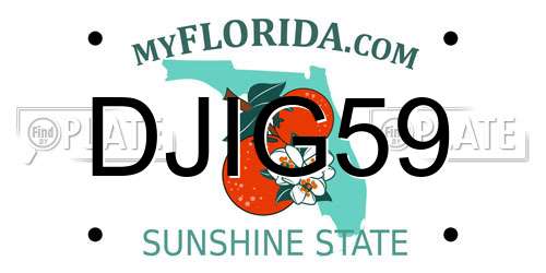 DJIG59 Florida License Plate