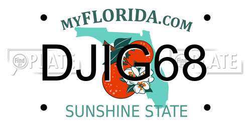 DJIG68 Florida License Plate
