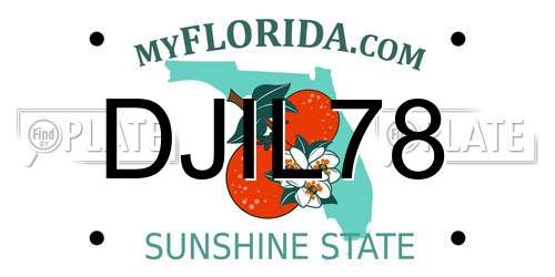 DJIL78 Florida License Plate