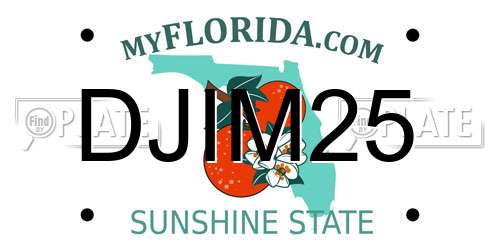 DJIM25 Florida License Plate