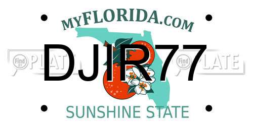 DJIR77 Florida License Plate