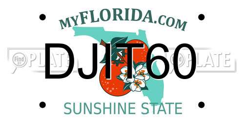 DJIT60 Florida License Plate