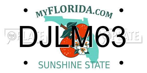 DJLM63 Florida License Plate