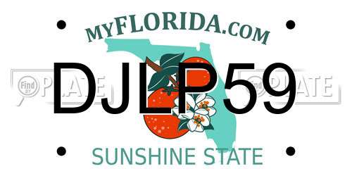 DJLP59 Florida License Plate