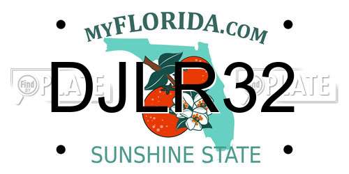 DJLR32 Florida License Plate