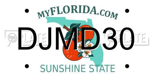 DJMD30 Florida License Plate