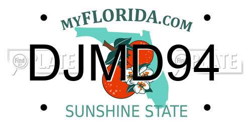 DJMD94 Florida License Plate