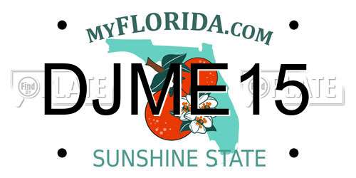 DJME15 Florida License Plate