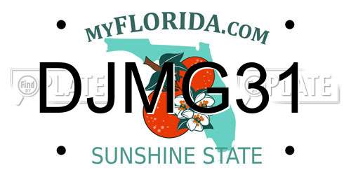DJMG31 Florida License Plate