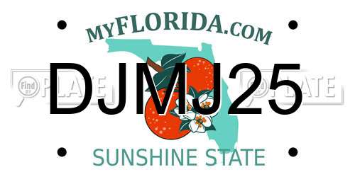DJMJ25 Florida License Plate