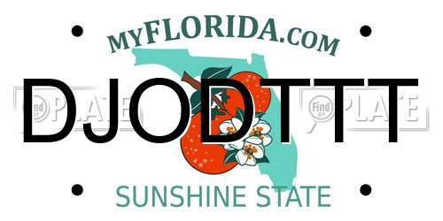 DJODTTT Florida License Plate