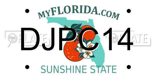 DJPC14 Florida License Plate