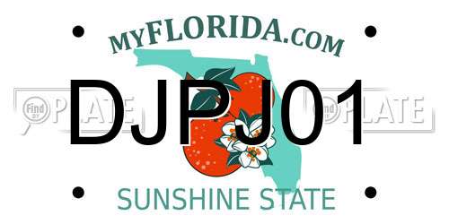 DJPJ01 Florida License Plate
