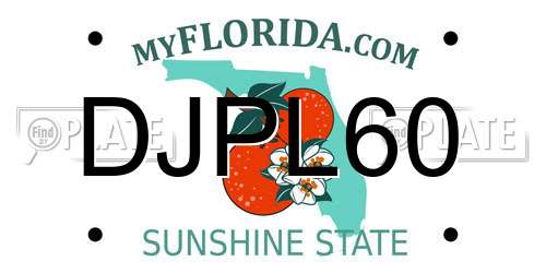 DJPL60 Florida License Plate