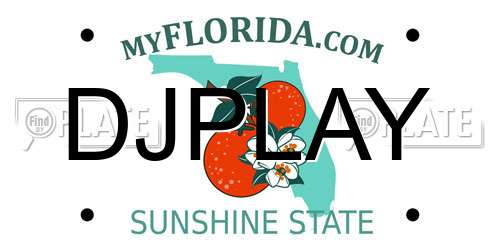 DJPLAY Florida License Plate