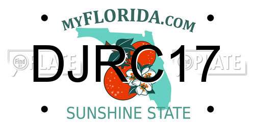 DJRC17 Florida License Plate