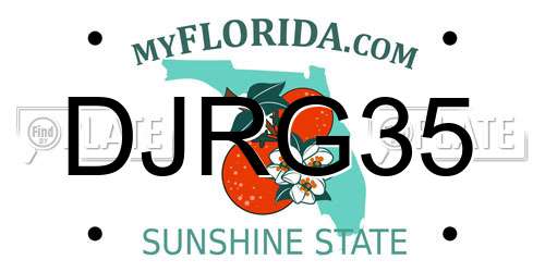 DJRG35 Florida License Plate
