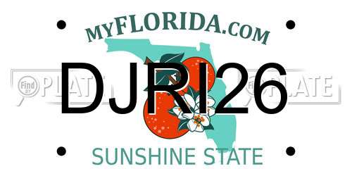 DJRI26 Florida License Plate