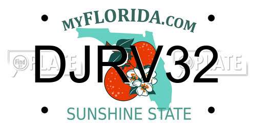 DJRV32 Florida License Plate