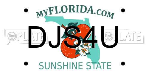DJS4U Florida License Plate