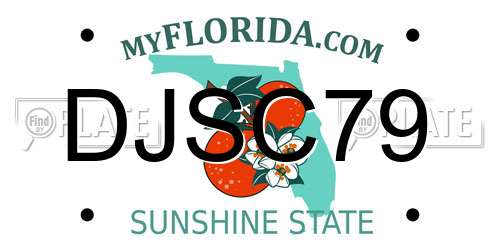 DJSC79 Florida License Plate