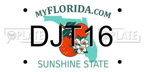 DJT16 Florida License Plate