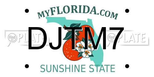 DJTM7 Florida License Plate