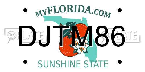 DJTM86 Florida License Plate